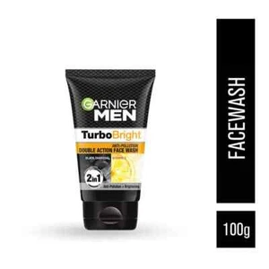 Garnier Men Turbo Bright Face Wash 100g | Removes Dirt & Dullness, Bright Skin - Picture 1 of 6