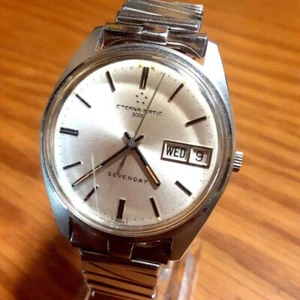 Eternamatic 3000 Day Date Automatic Men's Wristwatch SEVEN DAY Case Width Used - Picture 1 of 7