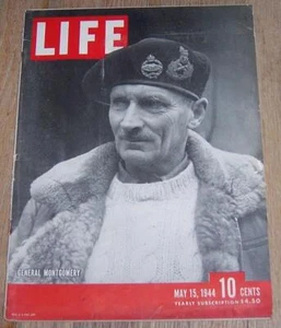 Life Magazine May 15, 1944 General Montgomery Aces World War II Voting England - Picture 1 of 1