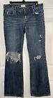 Aeropostale Hailey Flare Bootcut Jeans Women?S Size 11/12 Long Distressed