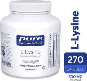 Pure Encapsulations l-Lysine Capsules - 270 Count - Picture 1 of 3