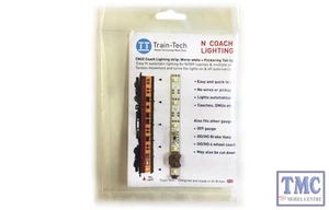 TTCN22 Train Tech N Scale Warm White Coach Lighting Strip with Flickering Tail L - Picture 1 of 1