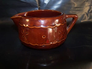 Vintage Brown Marcrest Daisy Dot Oven Proof Stoneware creamer EUC USA 2 avail. - Picture 1 of 6