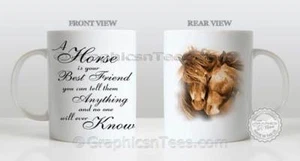 Personalised Horse Lovers Mug A Horse is Your Best Friend Equestrian Quote Gift - Picture 1 of 5