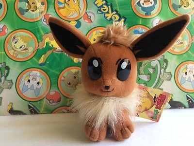 Pokemon Plush Eevee 1998 Banpresto 6" UFO doll stuffed figure Toy go USA Seller - Image 1 of 4