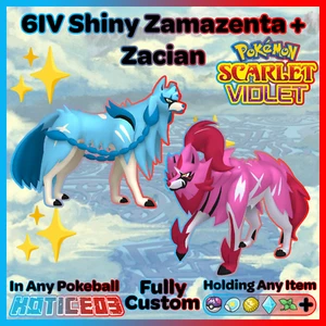 ✨Shiny Zacian and Zamazenta 6IV✨ Pokemon Scarlet & Violet  🚀Fast🚀 - Picture 1 of 24