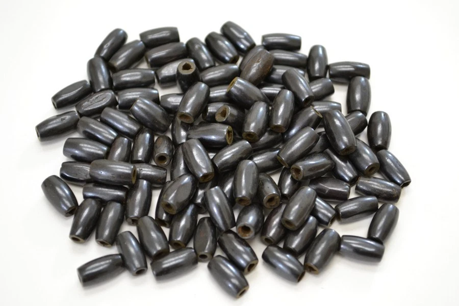 500 PIEZAS COLGANTES GARGANTILLA PIPA PELO HUESO BÚFALO NEGRO 1/2" Foto 1 de 1