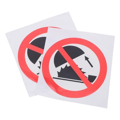 2pcs Do Not Touch Sign Sticker Warning Label Sign Caution Safety Warning Sticker - Image 1 of 4