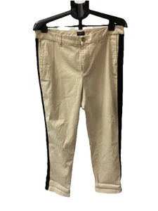 J. Crew Pants Women’s Khaki Girlfriend Chino High Rise Black Tuxedo Stripe 12 - Picture 1 of 17