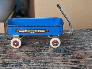 1933 Chicago Worlds Fair Mini Salesman Sample Radio Flyer Wagon Blue - Picture 1 of 9