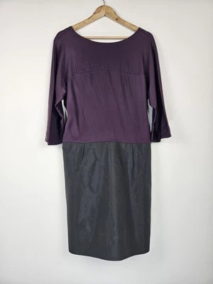 Marni - Purple & Black Silk Blend Dress - Size 14 - Image 1 of 4