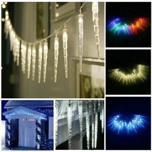 LED Frozen Icicle String Lights Fair Lights Indoor Outdoor Garden Lamp - Picture 1 of 16