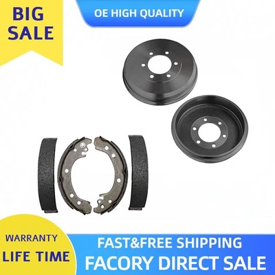 Rear Brake Drums Brake Shoes for 2002 2003 2004 2005 - 2008 Toyota Corolla USA - Image 1 of 4