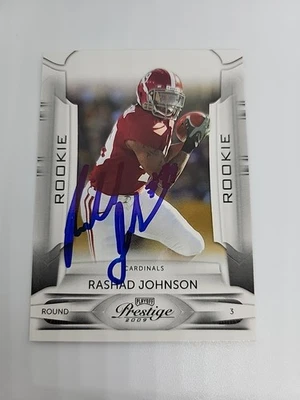 2009 Playoff Prestige Rashad Johnson Signed #193 Arizona Cardinals Auto Alabama  - Image 1 of 3