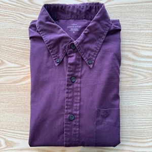 Dockers Large Shirt Mens Purple 23" Pit-to-Pit Designer Short Sleeve Buttoned - Picture 1 of 10