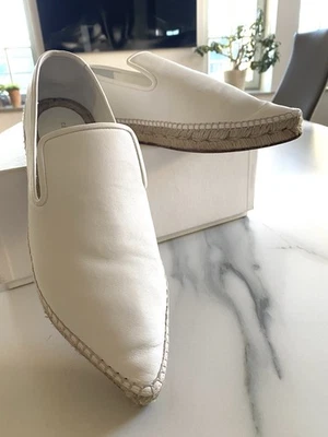 Celine Paris Espadrilles Gr. 39 Weiß Leder Gebraucht Top Zustand - Bild 1 von 4