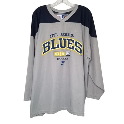 Vintage CCM Authentic St. Louis Blues Hockey Jersey Gray XL NHL - Image 1 of 4