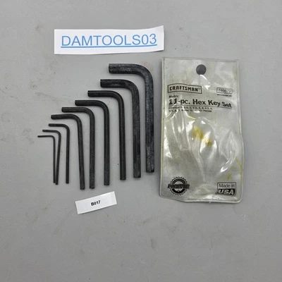 Craftsman tools 9pc Hex Key Set Metric 46679 Pouch Missing 2 Of 11 USA  - Image 1 of 4