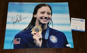 KATE DOUGLASS SIGNED 11x14 PHOTO 2024 OLYMPICS SWIMMING USA PARIS ACOA CERT - Picture 1 of 3