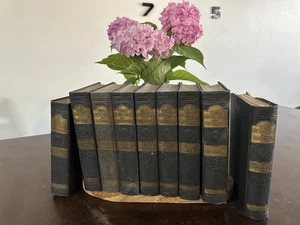 Antique 9 Books Times Encyclopedia and Gazetteer 1929 8 vol + 1 Suppl. G.J.Hagar - Picture 1 of 24