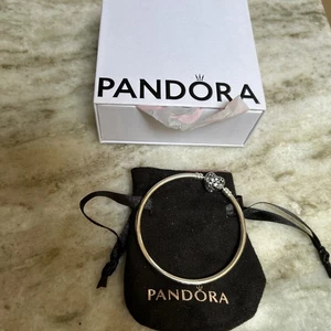 Authentic Pandora Moments Limited Edition Stars & Galaxy Bangle Heart Clasp - Picture 1 of 6