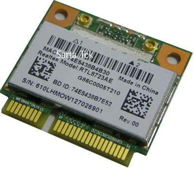 Toshiba OEM G86C0005T210 Realtek RTL8723AE 802.11b/g/n Wi-Fi Inalámbrico PCIe Medio Foto 1 de 2