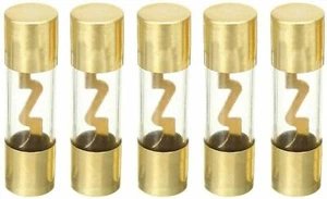 IMC Audio AGU Fuse 100 Amp Car Audio Power Glass Tube Gold Plated 5 Pack - Picture 1 of 1