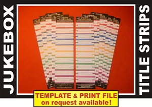 (Cvc) ⭐ 200 Jukebox TITLE STRIPS suitable f. Wurlitzer, Seeburg, Rock-Ola . . . - Picture 1 of 19