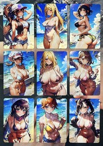 Sexy Lillie Cynthia Trainer Card Goddess Story Anime Waifu Doujin DIY 9 Pcs/Set