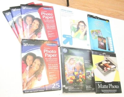 Lot of 200+ 8.5 x 11 Photo Paper Inkjet Soft Gloss Matte & Glossy Premium A29 - Image 1 of 4