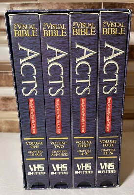 The Visual Bible Acts VHS Video 4 Tape Box Set Word for Word from the NIV Text - Image 1 of 3