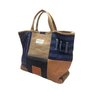 SAMURAI JEANS Tote bag SJRTB01-C Remake tote bag Brown 14×20.5inch Large - Picture 1 of 4