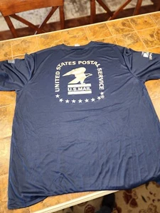 Postal COOL DRY T-SHIRT , NAVY / Royal BLUE, size Med Thru 2xl - Picture 1 of 5