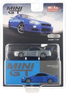 CHASE CAR 1/64 MiniGT Nissan Skyline GT-R (R34) V-Spec II RHD Sil MGT00341-CHASE - Picture 1 of 1