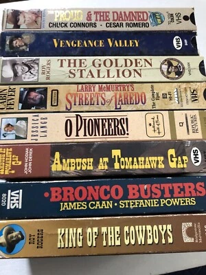 Lot Of 8 Western Vhs Tapes #1 Foto 1 de 4