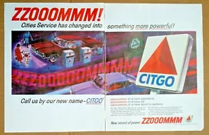 Cities Service 1965 Citgo New Name Zoom 2-seitige Printanzeige 10 x 14" - Bild 1 von 1