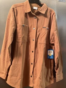 Columbia Damen XL/TG Shirt Jacke Shacket Druckknöpfe Barn Chore Western Taschen - Bild 1 von 7