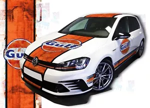 KIT GULF GOLF 1 2 3 4 5 6 7 8 Autocollant ADABTABLE sur demande RACING Le Mans - Foto 1 di 9