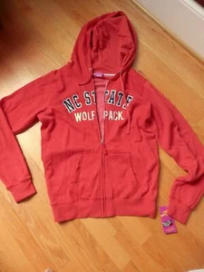NWT NC State Wolfpack Women Long Sleeve Zip Front Hoodie Large - Picture 1 of 3