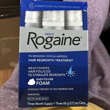 Men's Rogaine 5% Minoxidil Hair Regrowth Treatment Foam 3 Months Supply 07/2024+