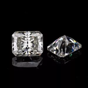 Colorless White Radiant Cut Loose Stone VVS1 DEF Moissanite 9X7mm Best For Ring - Picture 1 of 8