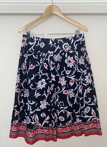 Katies Women's Multicoloured Floral A-Line Cotton Skirt Size 10 - Picture 1 of 8