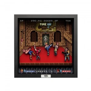 Pixel Frames Double Dragon Final Boss Fight 9x9 Shadow Box Art - Foto 1 di 6