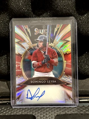 2020 Panini Select Domingo Leyba Silver Rookie Auto /99 Diamondbacks Autograph - Image 1 of 2