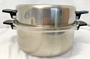 Royal Prestige 7-Ply Titanium-Silver Alloy Copper 11" Stockpot w Lid & 2 Handles - Picture 1 of 10