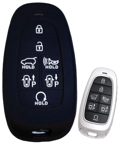Keyless Entry Key Fob Rubber Remote Cover for Hyundai Palisade Santa Fe Sonata - Image 1 of 1