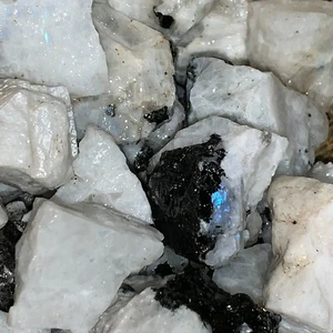 1000 Karat viele natürliche Regenbogen Mondstein grob + eine schöne KOSTENLOSE facettierte Edelsteine - Bild 1 von 7