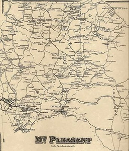 Mt Pleasant Laurelville Calumet Standard PA 1867 Maps Landowners Names Shown - Picture 1 of 2