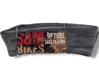 S&M BMX 20" x 2.1-2.5" Bicycle Inner Tube 32mm Schrader American Valve - Red Cap