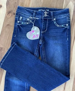 Seven Girl’s Embellished Denim Jeans Pockets Size 10 New - Picture 1 of 5